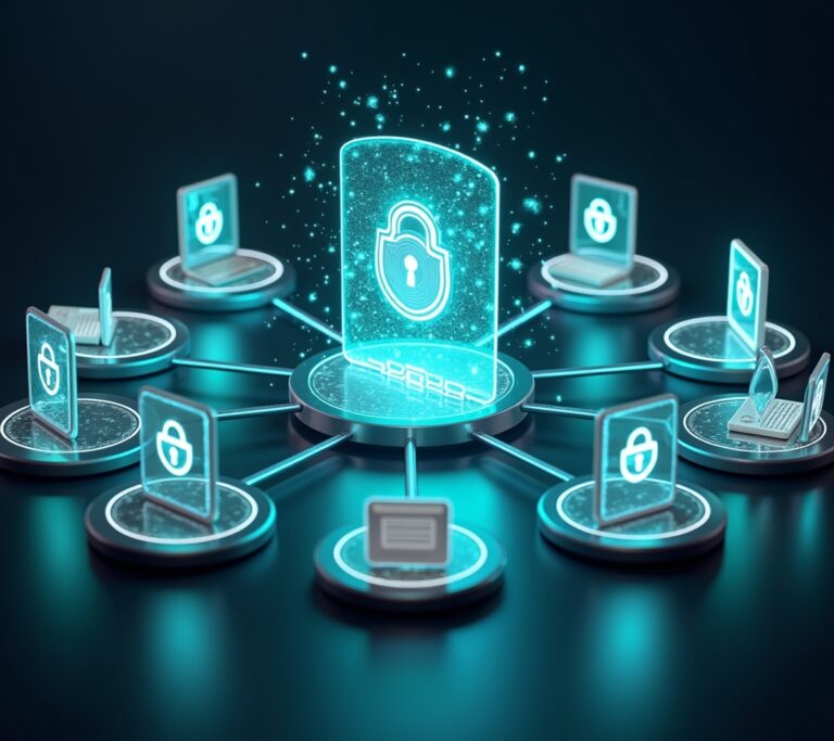 Network diagram showing federated learning