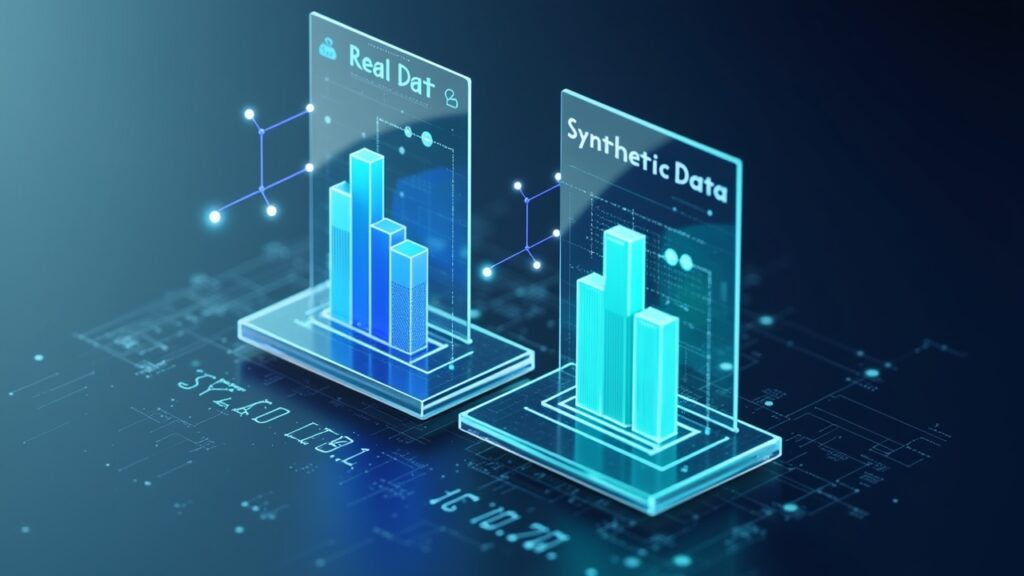 Comparison chart of real vs synthetic data
