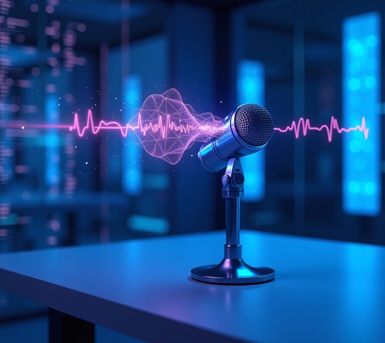 Waveform visualization of voice cloning
